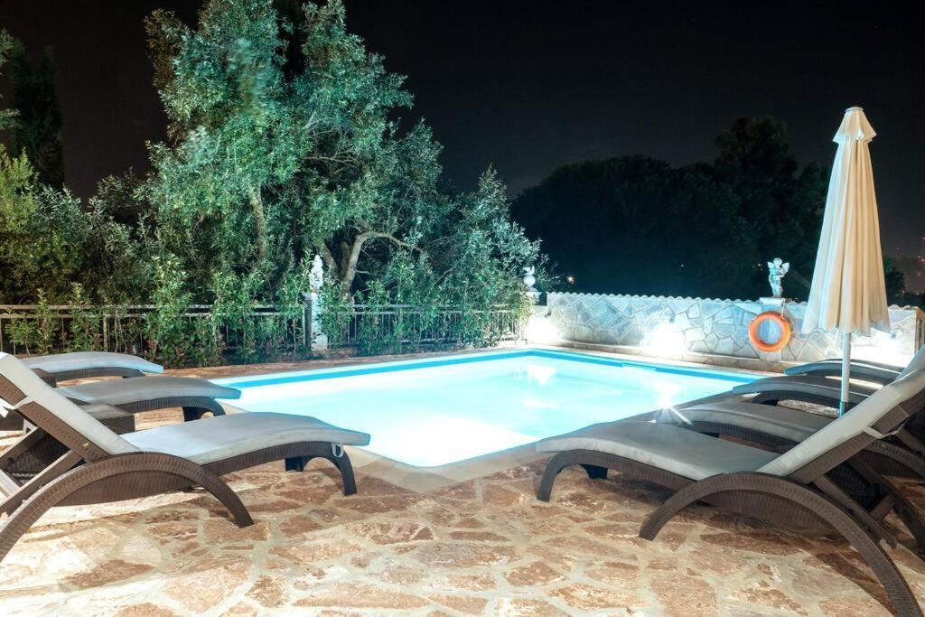 Poli House Family Villa W/ Pool Corfu  Bagian luar foto