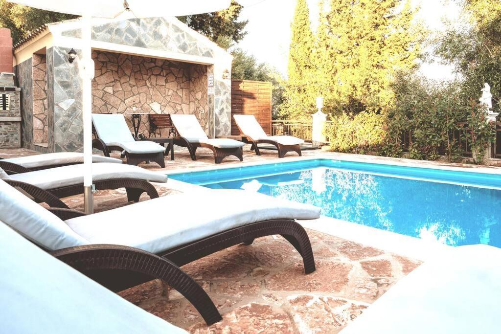 Poli House Family Villa W/ Pool Corfu  Bagian luar foto